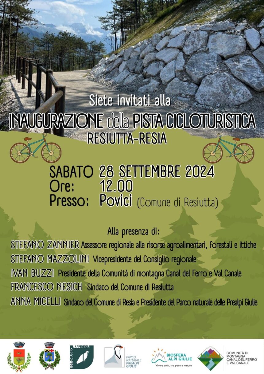 IMG-20240920-WA0004 TURISMO. FVG. E’ PRONTA LA PISTA CICLOTURISTICA RESIUTTA-RESIA, INAUGURAZIONE IL 28 SETTEMBRE