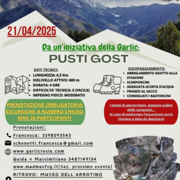 locandina Movie Treks MONTAGNA. FVG. NASCE IN VAL RESIA IL MOVIE TRACK, ESCURSIONE FRA TREKKING CINEMA E TELEVISIONE. APERTE LE PRENOTAZIONI PER LA PRIMA USCITA PREVISTA IL 21 APRILE