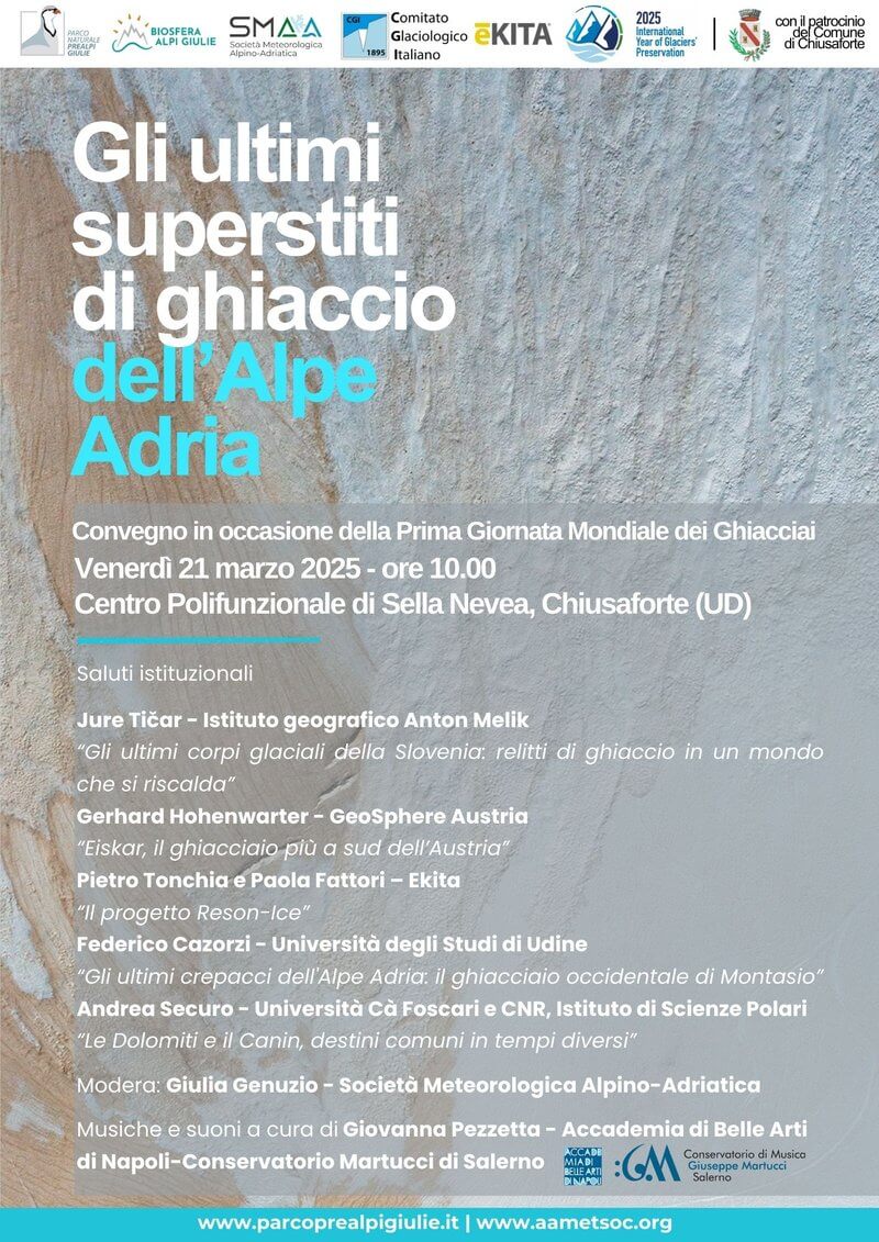 Locandina_Gli_ultimi_superstiti_di_ghiaccio_de.width-800_X5sE0vG (1) MONTAGNA. FVG. I GHIACCIAI DELL’ALPE ADRIA AL CENTRO DI UN CONVEGNO DOMANI, GLI ESITI DEL CAMBIAMENTO CLIMATICO