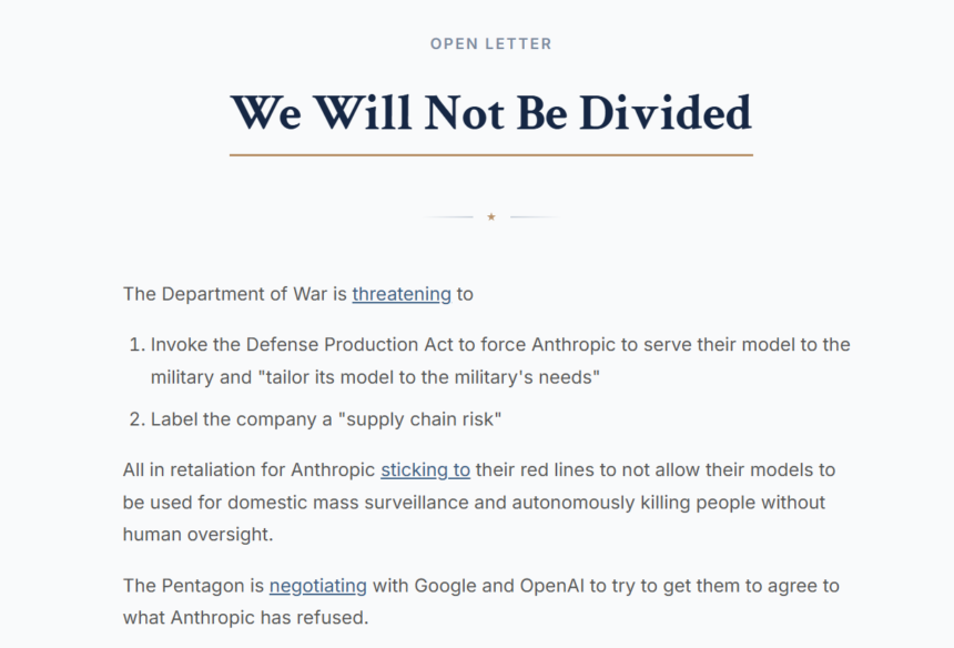 TECNOLOGIA. USA. GOOGLE E OPENAI SI UNISCONO CONTRO IL PENTAGONO DOPO I RAID IN IRAN