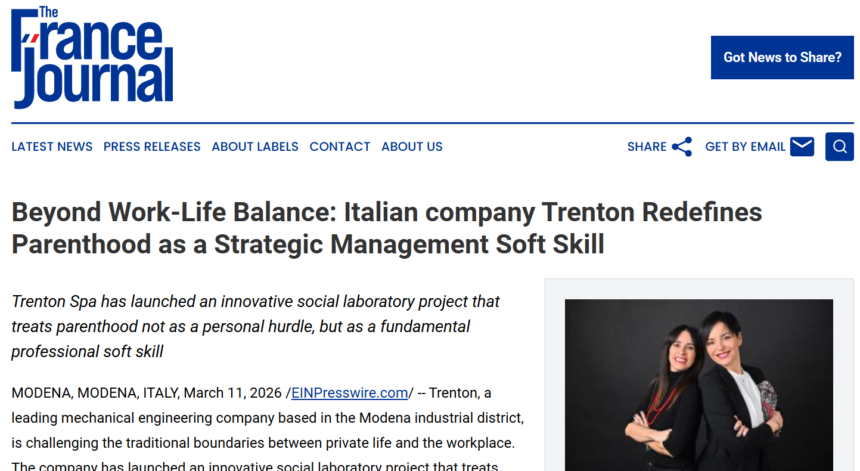 IMPRESE. ER-FRANCIA. L’INNOVAZIONE SOCIALE DI TRENTON CONQUISTA LA FRANCIA: LA GENITORIALITÀ COME MASTER IN LEADERSHIP