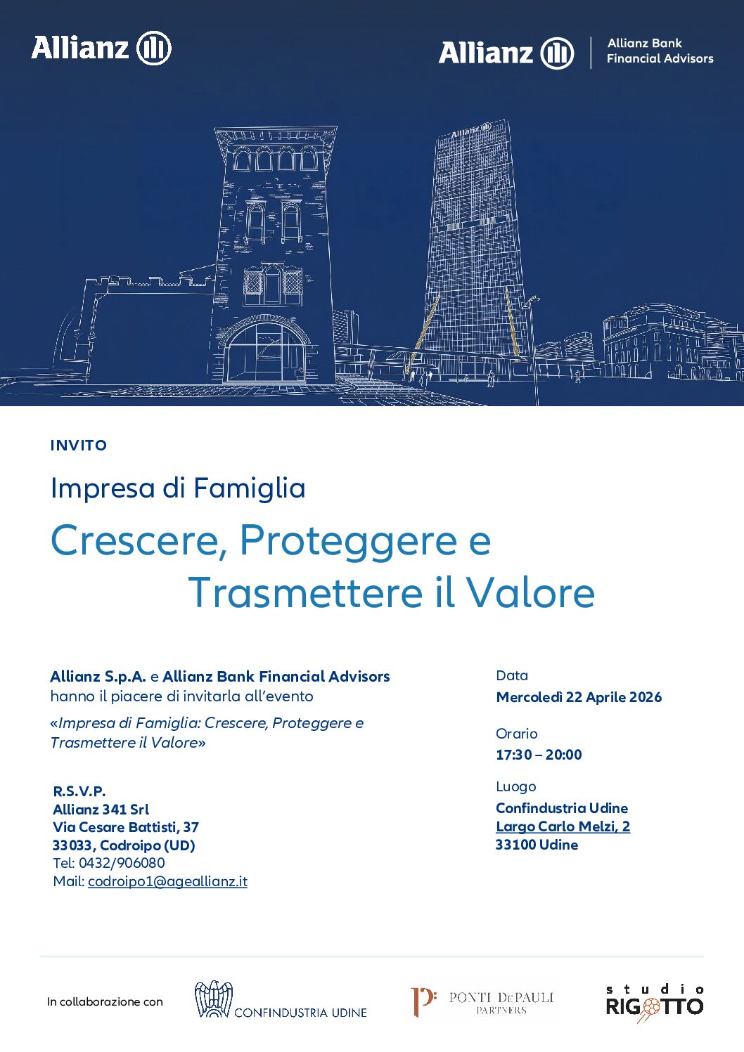 IMPRESE. FVG. IMPRESA DI FAMIGLIA: A UDINE UN CONVEGNO SU COME PROTEGGERE E TRASMETTERE IL VALORE AZIENDALE