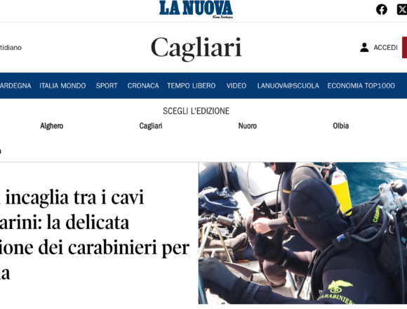 ATTUALITA’. SARDEGNA. CAGLIARI, EMERGENZA NEI MARI: NAVE S’INCAGLIA TRA I CAVI SOTTOMARINI