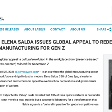 IMPRESE. ER-USA-GERMANIA. IL “MODELLO CMS” CONQUISTA IL MONDO: DA AP NEWS AI COLOSSI DEL SETTORE, LA STAMPA GLOBALE CELEBRA LA VISIONE DI ELENA SALDA