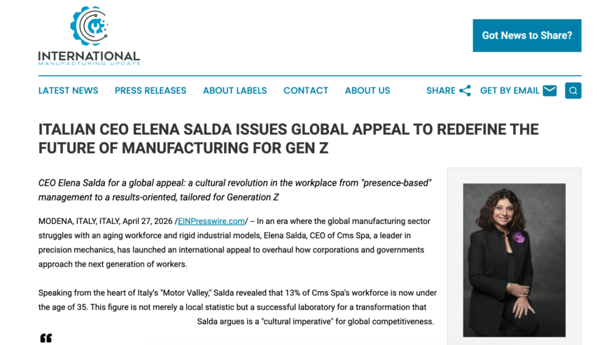 IMPRESE. ER-USA-GERMANIA. IL “MODELLO CMS” CONQUISTA IL MONDO: DA AP NEWS AI COLOSSI DEL SETTORE, LA STAMPA GLOBALE CELEBRA LA VISIONE DI ELENA SALDA