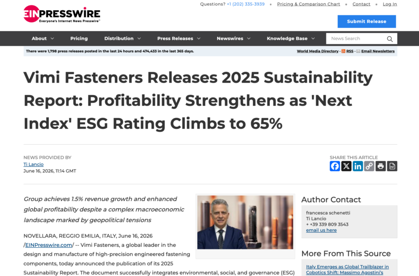 Screenshot 2026-06-17 alle 15.23.42 IMPRESE. ER. L’ECO GLOBALE DELLA SOSTENIBILITÀ: LA PERVASIVITÀ MEDIATICA INTERNAZIONALE DI VIMI FASTENERS