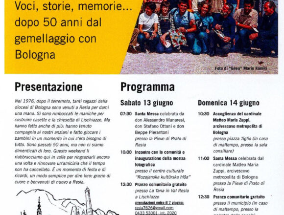 unnamed ATTUALITA’. FVG.TUTTI INSIEME SI PUÒ: VOCI, STORIE, MEMORIE… DOPO 50 ANNI DAL GEMELLAGGIO CON BOLOGNA
