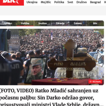 Serbia. A Belgrado il funerale di Mladic, la memoria delle tragedie richiederebbe il silenzio