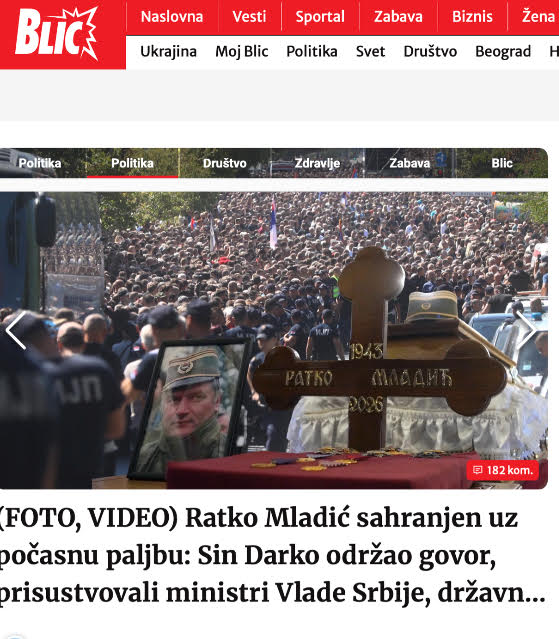 unnamed-6 Serbia. A Belgrado il funerale di Mladic, la memoria delle tragedie richiederebbe il silenzio