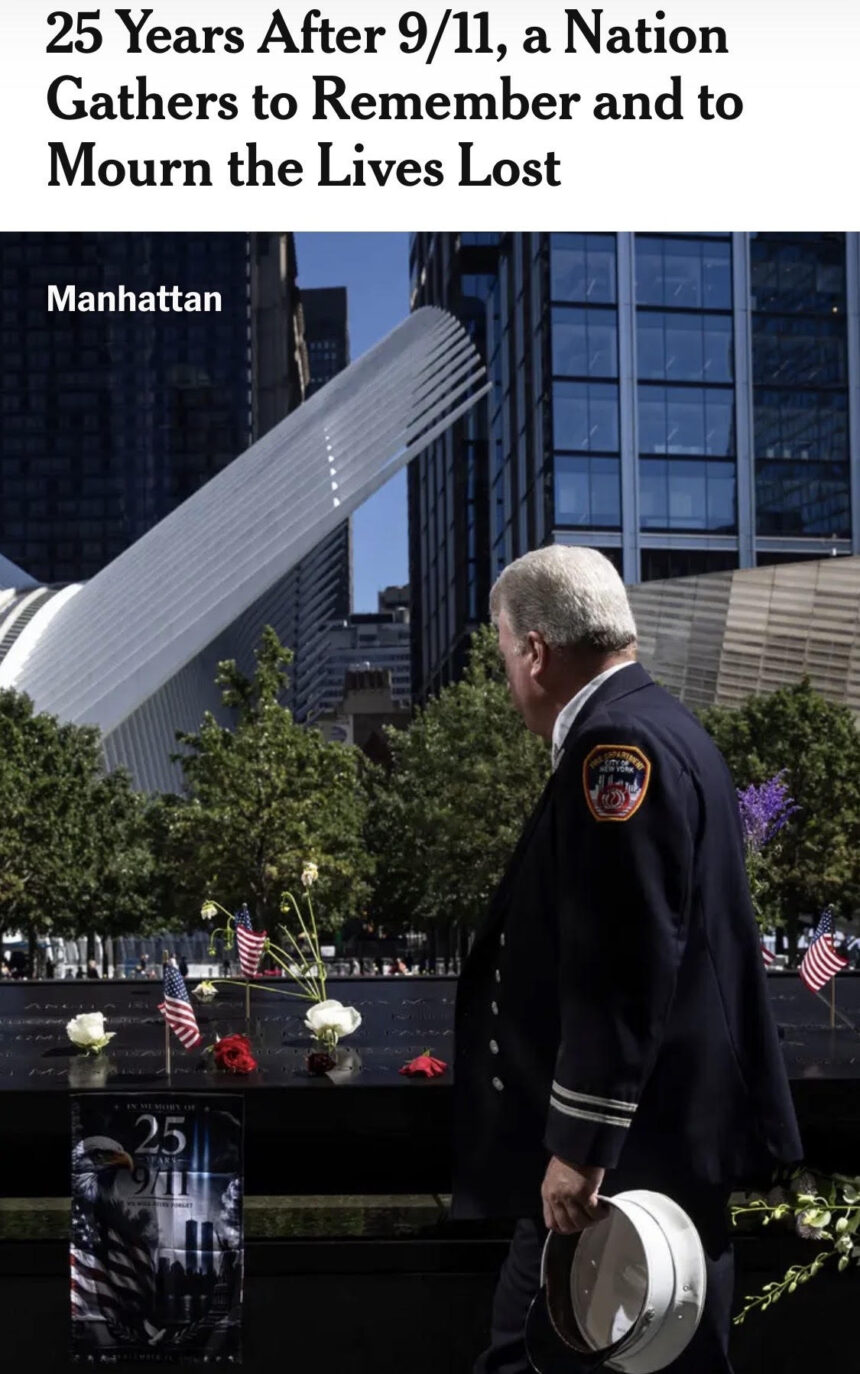 Screenshot Eventi. New York. 11 settembre: firme contro la presenza del sindaco Mamdani che commemora le vittime degli attentati alle Torri Gemelle