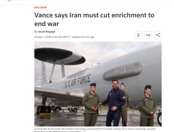 Tensioni USA-Iran. Vance a Reuters: «Senza un taglio significativo all’arricchimento dell’uranio non ci sarà pace»