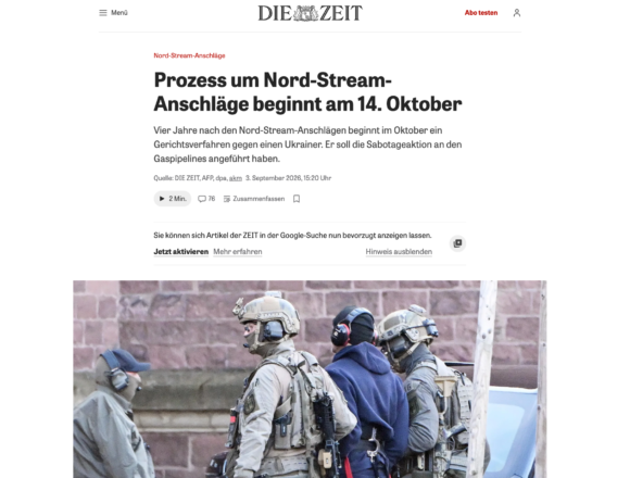 Esteri. Sabotaggio del Nord Stream: al via in Germania il processo contro l’ex ufficiale ucraino