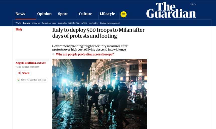Cronaca. Milano, stretta sulla sicurezza dopo gli scontri: in arrivo l’Esercito e il decreto anti-violenza