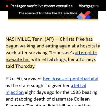 Screenshot Esteri. USA, il caso Christa Pike: la condannata a morte sopravvissuta all’iniezione letale che riapre il dibattito sulla pena capitale